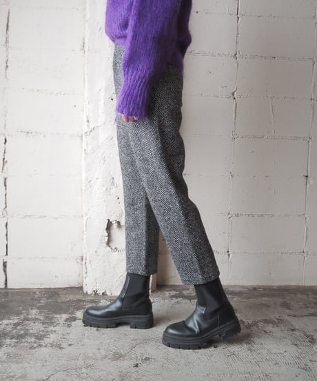 Tweed Easy Pants BKWH
