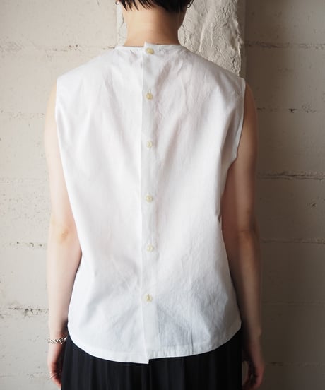 1960's Euro Cutwork Flower Embroidery N/S Blouse WH