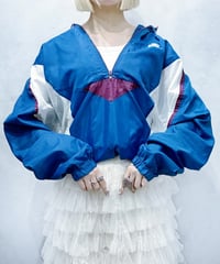 90's NIKE Tricolor Nylon Pullover BLWHPUR