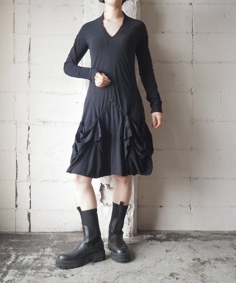 MARITHÉ FRANÇOIS GIRBAUD 3D Design Hem Dress BK