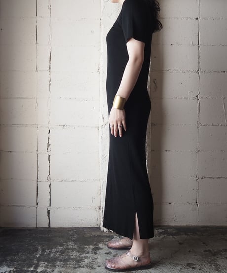 Collarless S/S Dress BK