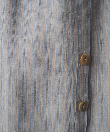 FLAX by Jeanne Engelhart Stripe Linen Long Skirt BL GR