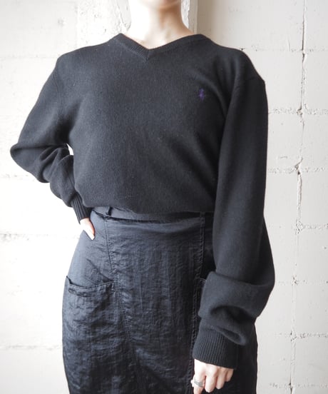 Ralph Lauren Wool V Neck Knit BK
