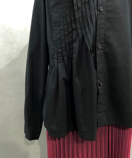 Yohji Yamamoto + NOIR Pleated Design Shirt BK