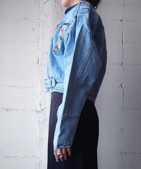 1980's Short Denim  Riders Jacket LBL
