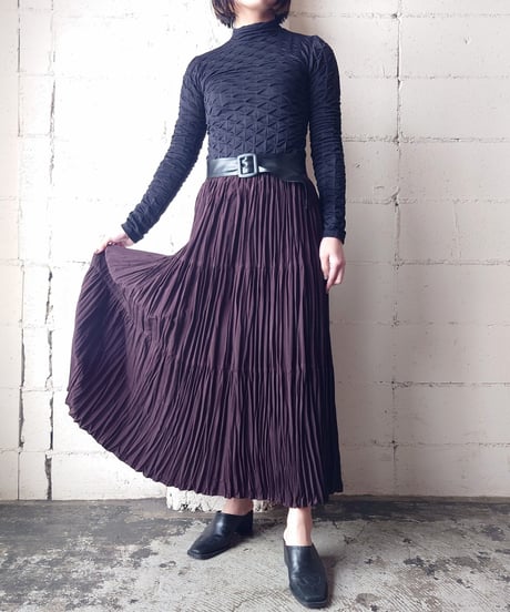 Pleated Tiered Skirt DBR