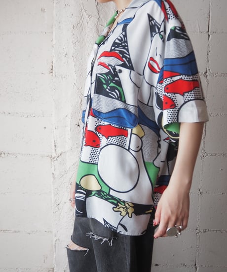 Comic Pattern Shirt WHBKGN