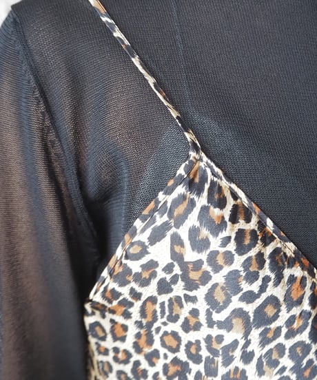 Leopard Pattern Satin Camisole BEBR
