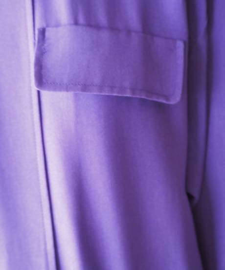 Asymmetric Collarless Long Dress PUR
