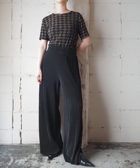 Argyle Pattern Short Sleeve Cutsewn BKBR