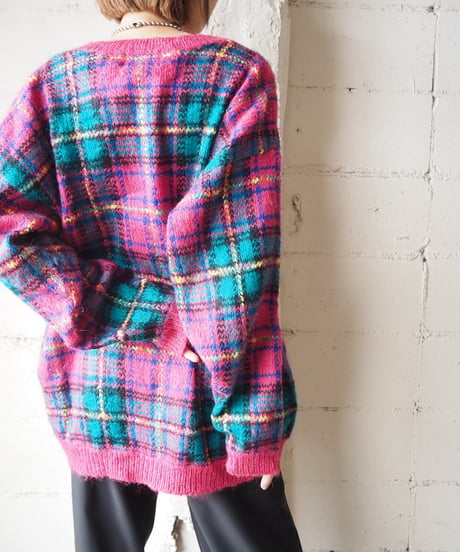 Check Pattern Mohair Knit PIGN