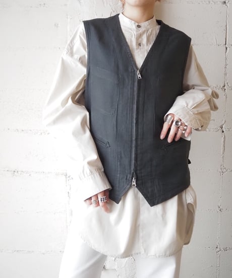 Y's YOHJI YAMAMOTO Zipup Vest BK