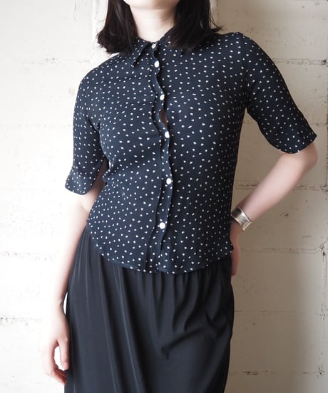 Tiny Pattern Short Sleeve Shirt NV