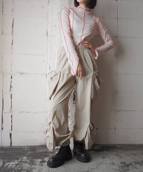 Shirring Easy Cargo Pants BE