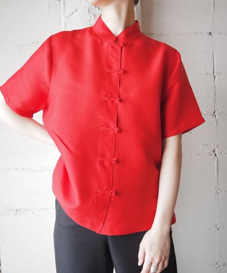 Silk Short Sleeve China Blouse RE