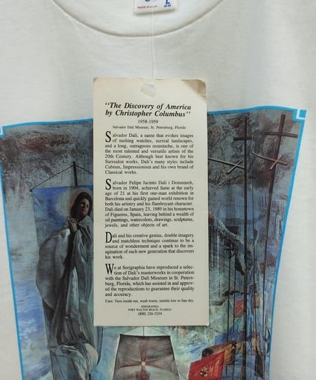 1990's Dead Stock USA Salvador Dali Tee　クリストファー・コロンブスによるアメリカ発見