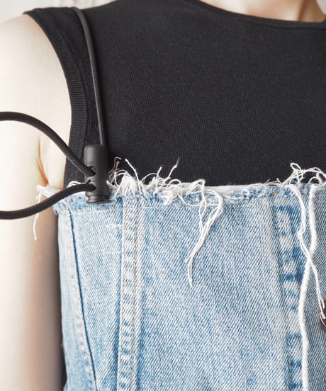 【Orfeo REMAKE】Denim bustier BL