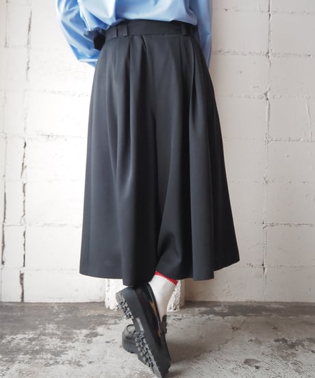 Belted Design Wide Pants BK