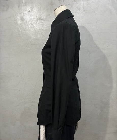 DOLCE&GABBANA Long Point Collar Cotton Shirt BK