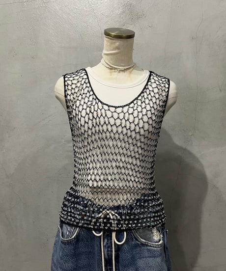 Beads×Crochet Tank BKSV