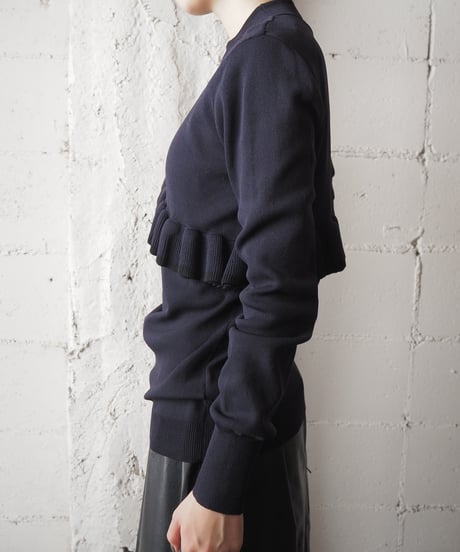 Frilled Mock Neck Knit NV