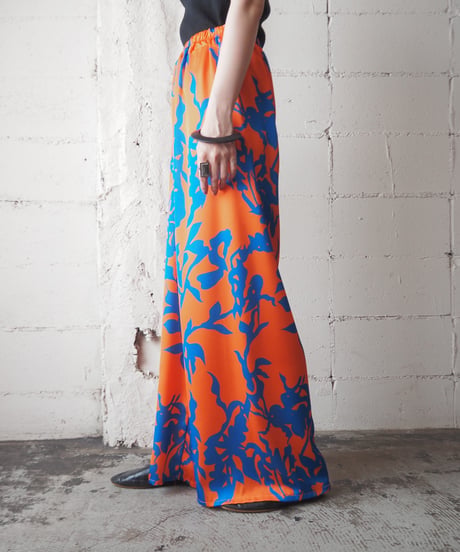 Botanical Pattern Wide Pants ORBL