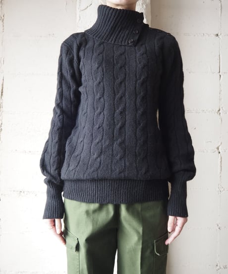RALPH LAUREN Turn Over Collar Knit BK