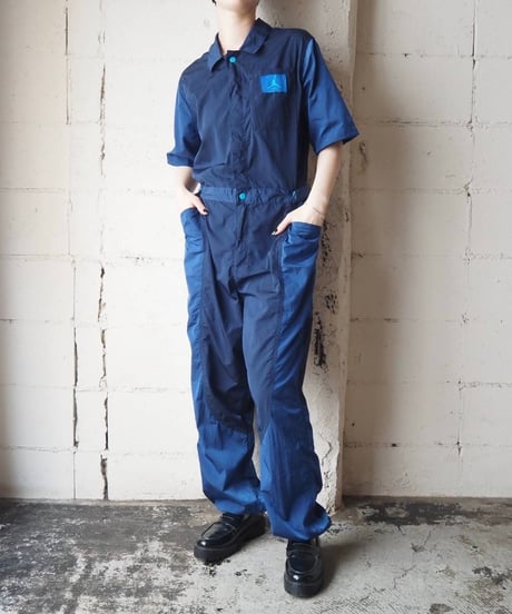 NIKE JORDAN Bicolor Nylon Jumpsuit BL NV