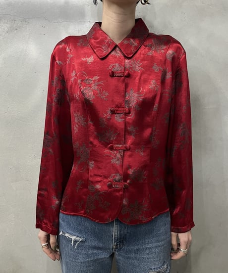 Pattern China Satin Blouse RE