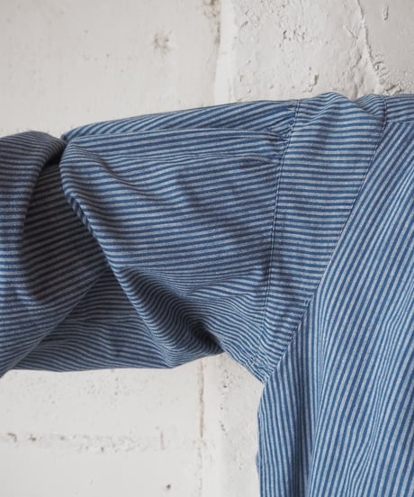 Ralph Lauren Stand Collar Stripe Blouse BLGR