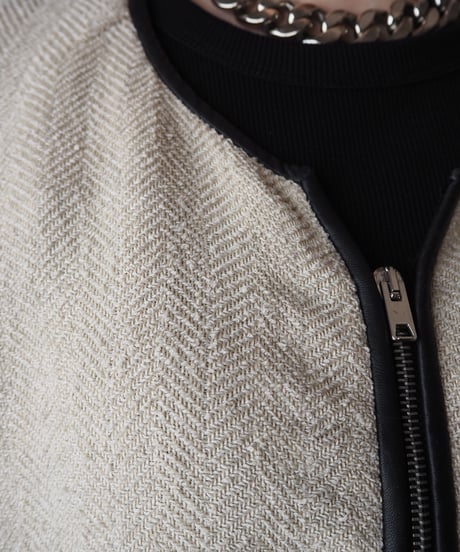ISABEL MARANT Collarless Herringbone Jacket BE
