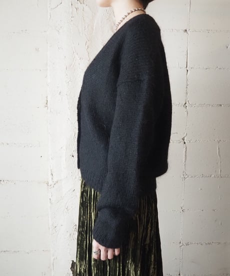 Mohair Knit Cardigan  BK