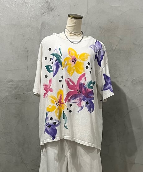Hand Paint Flower Tee WHPIPUR