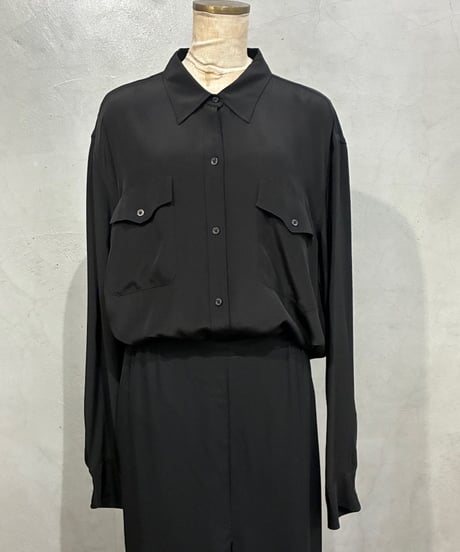LAUREN Ralph Lauren L/S Silk Shirt BK