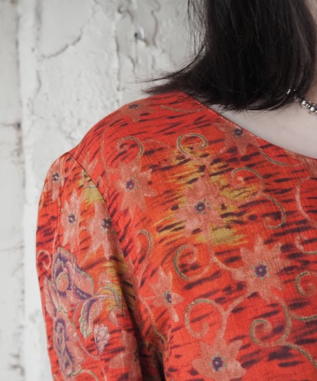 Karin Stevens Flower Pattern S/S Shirt Dress RE