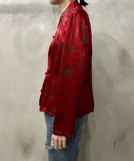 Pattern China Satin Blouse RE