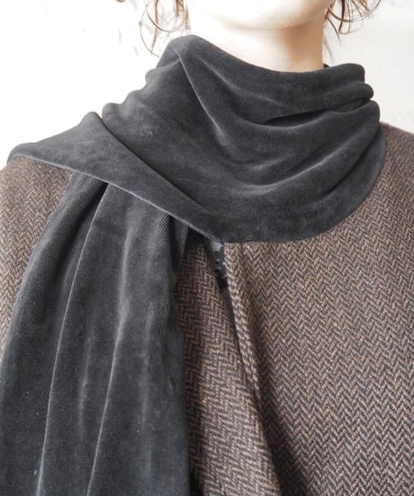 FLAX Velour Collar Long Coat BR