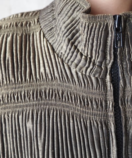 Velour Pleated Blouse Jacket KA