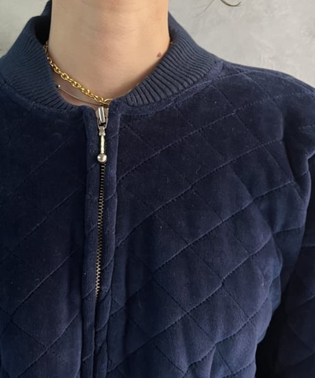 Velour Quilting Short Jacket BL