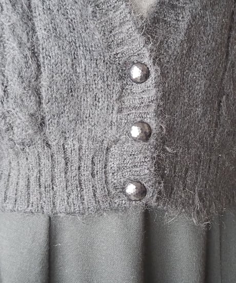 Mohair V Neck Cardigan BK