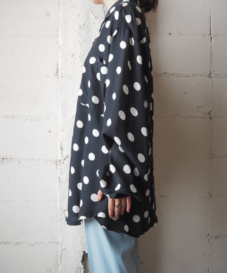 Dot Pattern Shirt BK WH