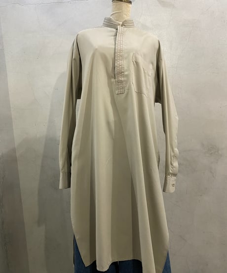 Mao Collar Embroidery Long Shirt GR