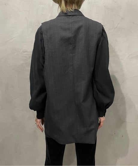 Remake Stripe Jacket Vest GRPUR