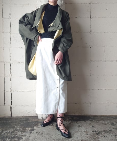 Stand Collar Asymmetric Design Coat KA