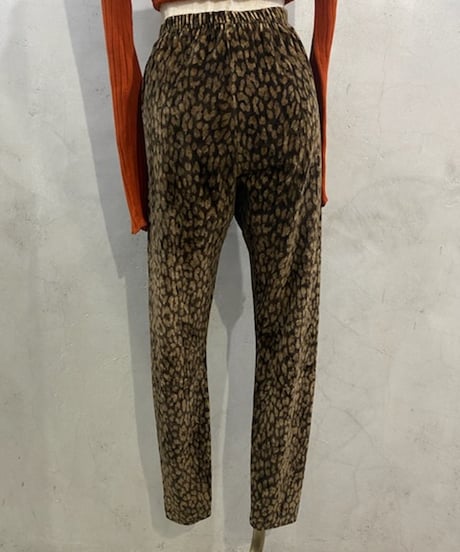 Velour Leopard Pattern Easy Pants BR