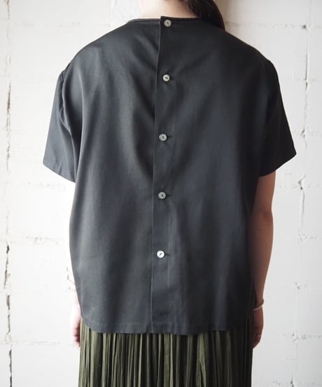 1960's Euro Cutwork Collarless Blouse BK