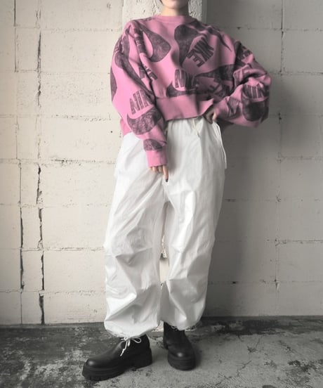 NIKE  Logo Print Wide Cropped Sweat PI
