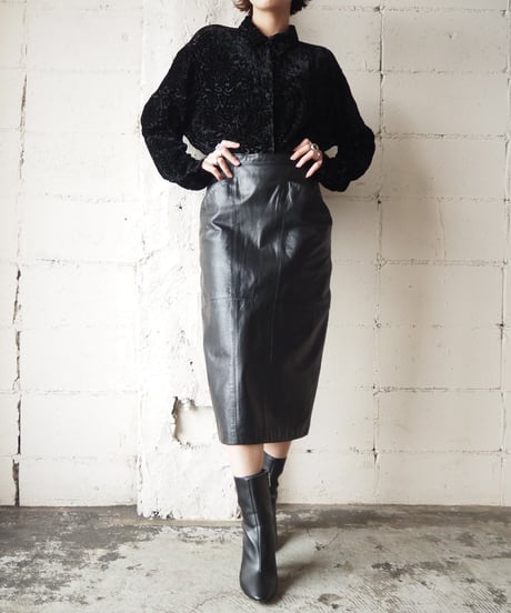 Opal Velour Sheer Shirt BK