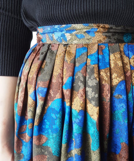Art Pattern Flared Skirt BRBL