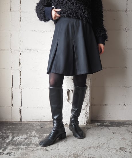 1970's Pleated Mini Skirt BK